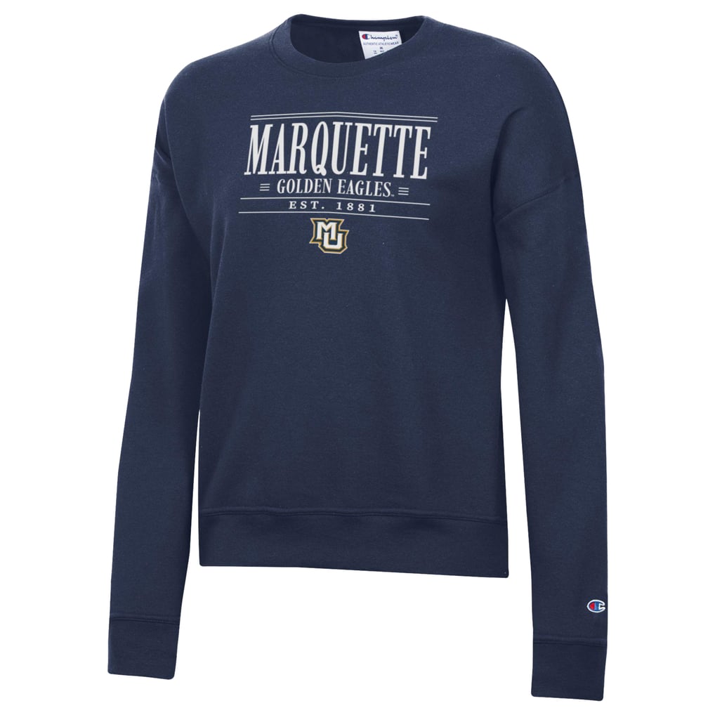  Marquette Golden Eagles Champion Women's Powerblend Pullover Sweatshirt - Navy